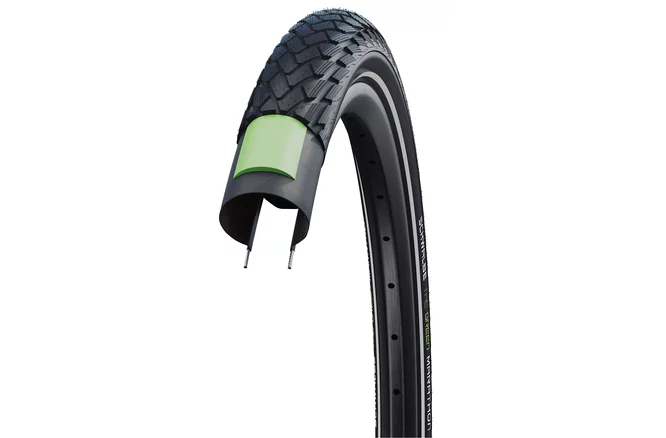Schwalbe Pneu Green Marathon 700x38C GG Starr mit Reflexstreifen black