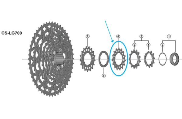 Shimano Zahnkranz CS-LG700 15 Zähne