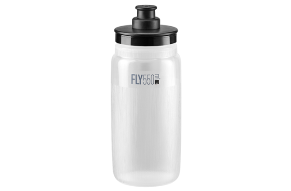 Elite Bidon Fly Tex 550 ml clear mit schwarzem Deckel
