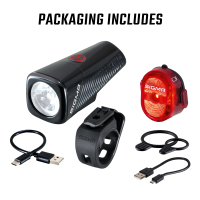 SIGMA SPORT Sigma Lichtset Buster 150 FL & Nugget II Flash schwarz