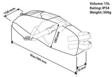 Pro Satteltasche Gravel 15l grau