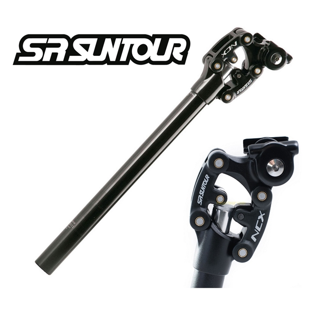 SR Suntour Sattelstütze Suntour NCX 27.2 x 350 mm, Alu Ø 27.2 mm, L = 350 mm, 783 g, schwarz