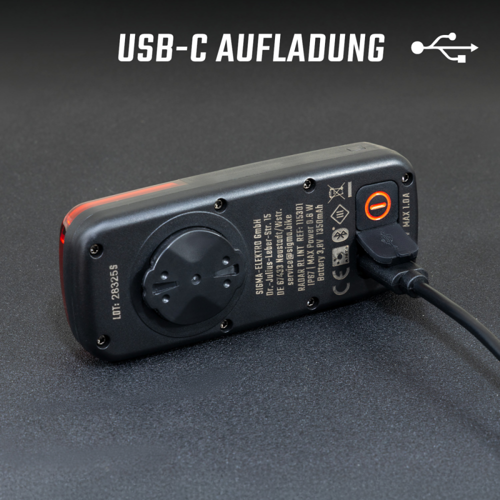 SIGMA SPORT Sigma Rücklicht Reco 81 link Radar schwarz