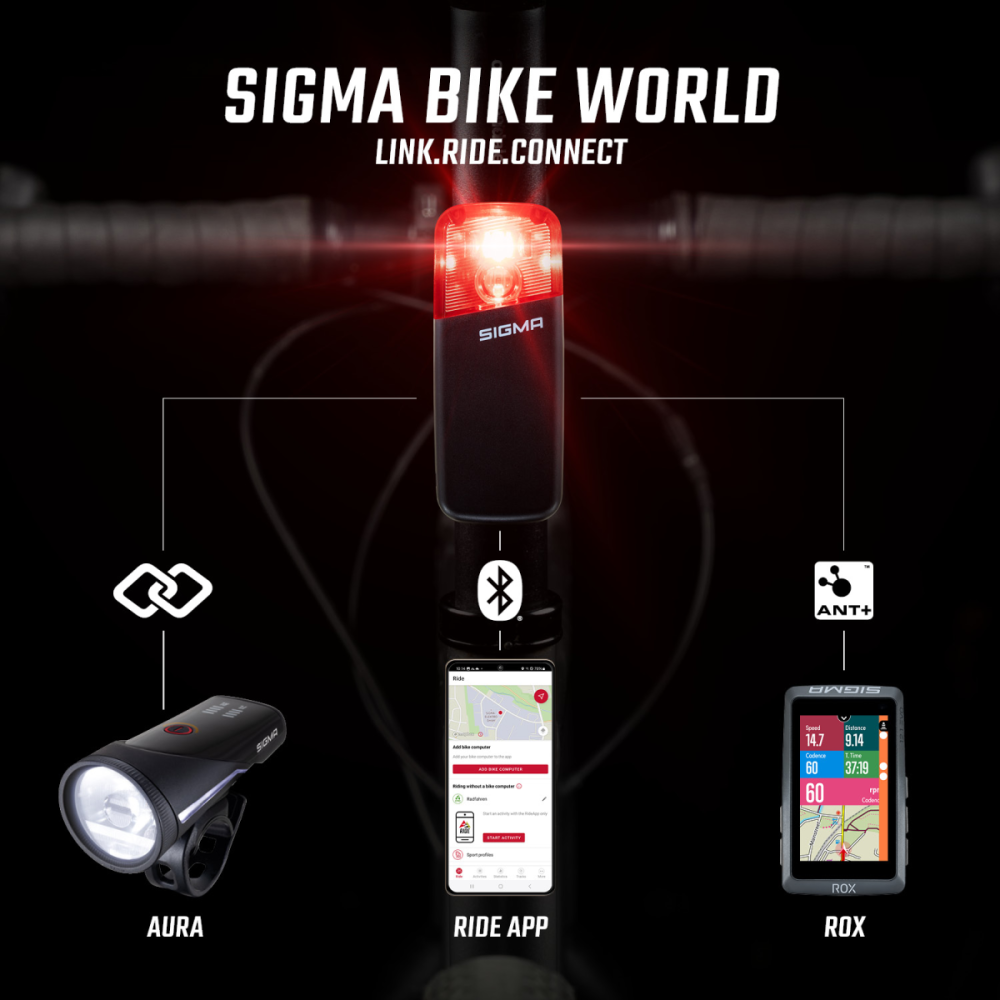 SIGMA SPORT Sigma Rücklicht Reco 81 link Radar schwarz